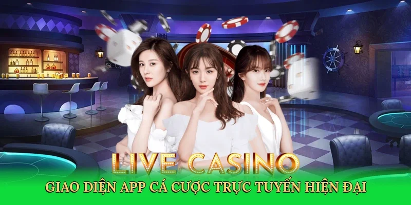 Giao diện app cá cược trực tuyến hiện đại